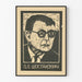 Muotokuva juliste Dimitri Šostakovitšin tyyliin etsaus