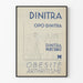 Vintage Dinitra Injektioposteri - Retro lääketieteellinen seinäkoristelu