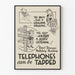 Vintage juliste Varoitus Kuunnellut puhelimet