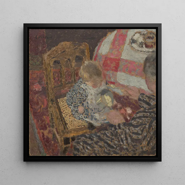 Maalaus Lounas Annette'n ja hänen isoäitinsä kanssa - Édouard Vuillard | Taidetuloste