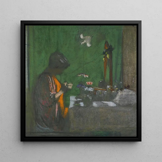 Rouva Hessel pukeutumishuoneessaan - Édouard Vuillard