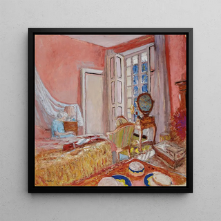 Rouva Hessel vaaleanpunaisessa huoneessa Clayesissa - Édouard Vuillard
