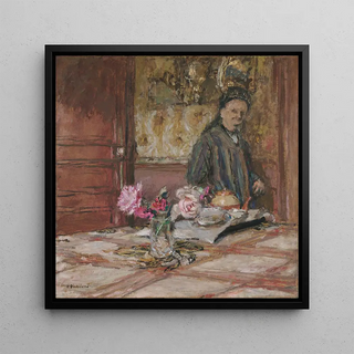 Rouva Vuillard myssyssä Closerie des Gentsissä - Édouard Vuillard
