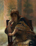 Itämainen nainen - Édouard Frédéric Wilhelm Richter, noin 1875 — koruin somistautunut istuva nainen