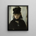 Berthe Morisot'n maalaus violettikimpun kanssa - Édouard Manet — kehystetty taideteos seinällä