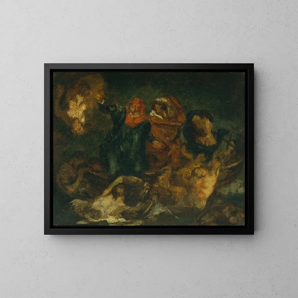 Kopiointi Dante'n Valtamerestä - Édouard Manet — kehystetty taideteos seinällä
