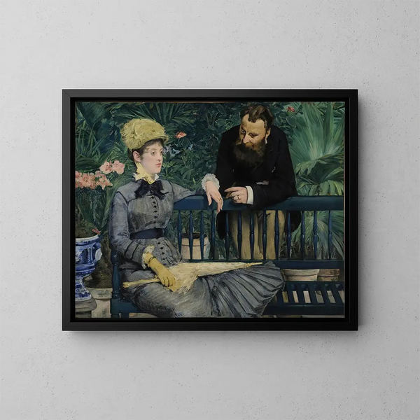 Conservatorionissa - Édouard Manet — kehystetty taideteos seinällä