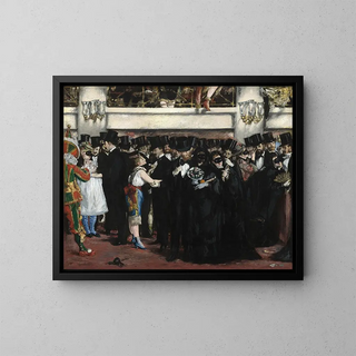 Bal maski -maalaus oopperassa - Édouard Manet — kehystetty taideteos seinällä