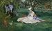 Perhe Monet heidän puutarhassaan Argenteuilissa - Édouard Manet — näkymä teoksesta