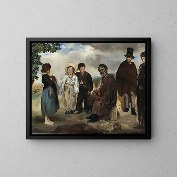 Vanha muusikko - Édouard Manet — kehystetty taideteos seinällä