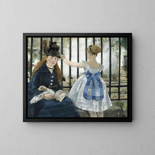 Le Chemin de fer - Édouard Manet — kehystetty taideteos seinällä