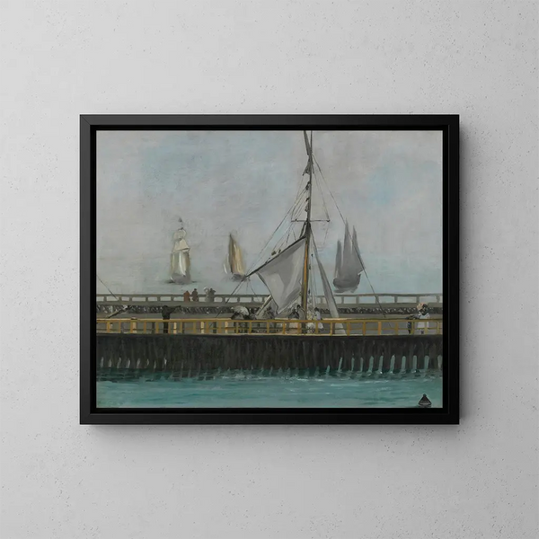 Le quai de Boulogne-sur-Mer - Édouard Manet — kehystetty taideteos seinällä