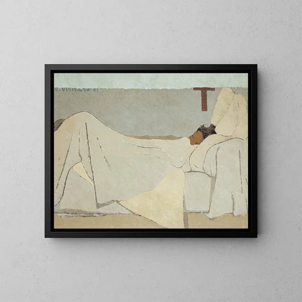 Au lit - Édouard Vuillard — kehystetty taideteos seinällä