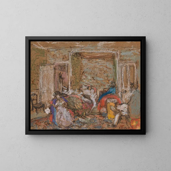 Huone Amfrville, Madame Hessel kärsivä - Édouard Vuillard — kehystetty taideteos seinällä
