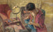 Pieni olohuone Madame Hessel - Työtaso - Édouard Vuillard — näkymä teoksesta