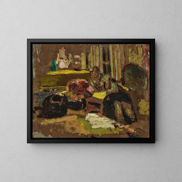 Madame Fontaine inclinée - Édouard Vuillard — kehystetty taideteos seinällä