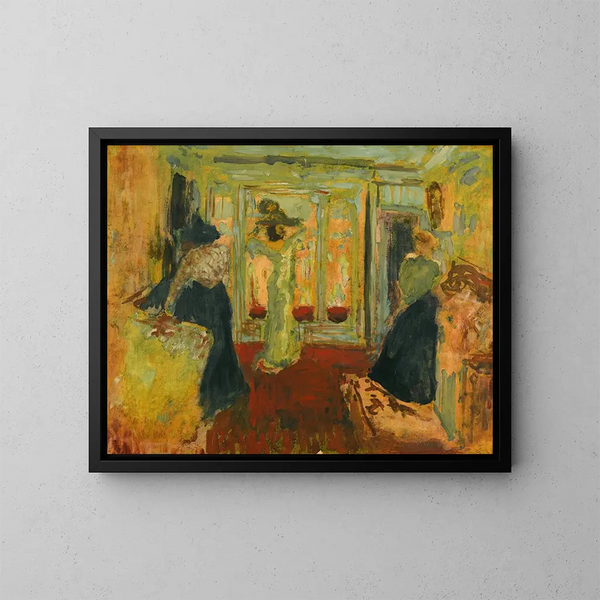 Madame Hessel chez la modiste - Édouard Vuillard — kehystetty taideteos seinällä