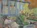 Madame Hessel lukemassa terassilla Clos Cézanne - Édouard Vuillard — näkymä teoksesta