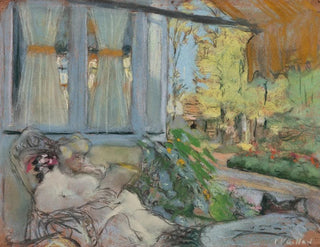douard Vuillard - Madame Hessel lisant sur la terasse du Clos Czanne.webp