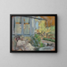 Madame Hessel lukemassa terassilla Clos Cézanne - Édouard Vuillard — kehystetty taideteos seinällä