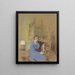 Madame Lucien Sauphar istuu olohuoneessaan - Édouard Vuillard — kehystetty taideteos seinällä