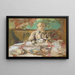 Madame Vuillardin maalaus ruokapöydässä - Édouard Vuillard — kehystetty taideteos seinällä