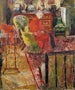 Madame Vuillardin maalaus punaisessa kylpytakissa - Édouard Vuillard — näkymä teoksesta