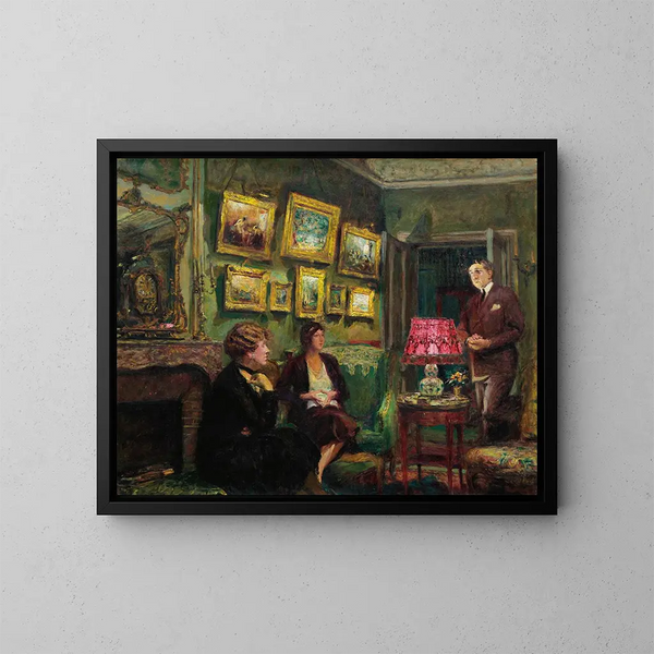 Mme Gillou chez elle, l'accord parfait - Édouard Vuillard — kehystetty taideteos seinällä