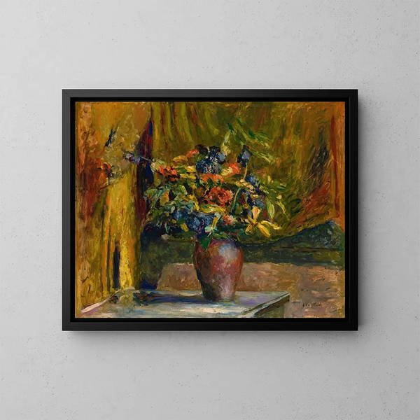 Pieds de dalouette et géraniums - Édouard Vuillard — kehystetty taideteos seinällä