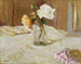 Ruusut lasimaljassa - Édouard Vuillard — näkymä teoksesta
