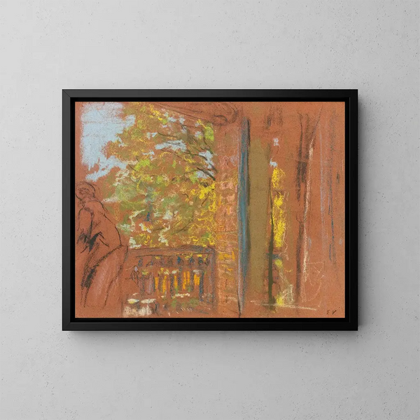 Le balcon à la Closerie des Gents Vaucresson - Édouard Vuillard — kehystetty taideteos seinällä