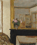 Kukkaruukku kukkakuvioilla takan päällä - Édouard Vuillard — näkymä teoksesta