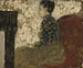 Nainen istuu tulisijan nurkassa - Édouard Vuillard — näkymä teoksesta