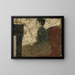 Nainen istuu tulisijan nurkassa - Édouard Vuillard — kehystetty taideteos seinällä