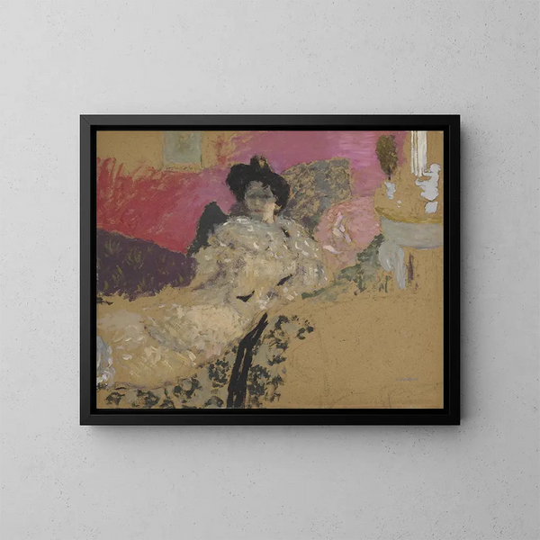 Étude pour le portrait de Madame Delierre - Édouard Vuillard — kehystetty taideteos seinällä