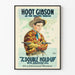 Vintage-lännenjuliste The Double Hold-Up Hoot Gibsonilla