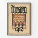 Vintage Dresden 1912 taidenäyttelyn juliste