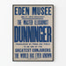 Vintage juliste Dunningerin illuusionistista Eden-museossa