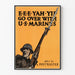 Vintage US Marines -kutsuntajuliste rekrytointiin