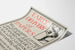 Vintage juliste nopea sanomalehtien toimitus