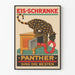 Vintage juliste pantterin jääportti sisustuselementti seinätaide eläinaiheinen