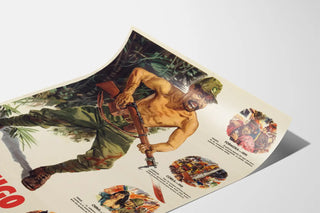 Vintagemilitaarinen propagandajuliste „El Enemigo de la Humanidad”