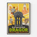 Vintage juliste Dragor-hissit - Teollinen seinäkoristelu