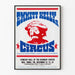 Circus Emmett Kelly Jr. -tyylinen vintagejuliste