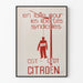 Vintage juliste ammattiliittokamppailusta Citroën CGT CFDT