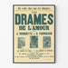 Vintagejuliste Rakkauden draamat J. Rouquette'n ja A. Fourgeaud'n teoksilta