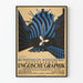 Vintage juliste englantilaisesta näyttelystä 'Englische Graphik' 1923