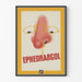 Vintage juliste Éphédrargol - retro seinäkoriste nenällä ja silmälaseilla