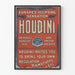 Vintage Houdini Euroopan Eclipsing Sensation -juliste