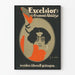 Vintagejuliste Excelsior Gummi-Abflätze seinäkoriste retro